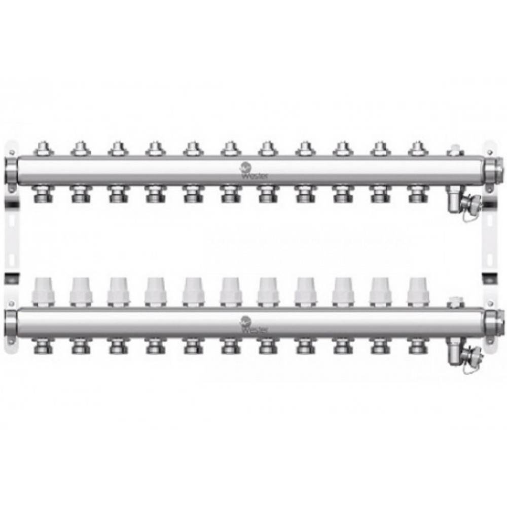 Коллектор из нержавеющей стали Wester W903 1x3/4 11 выходов с заглушками W903.11