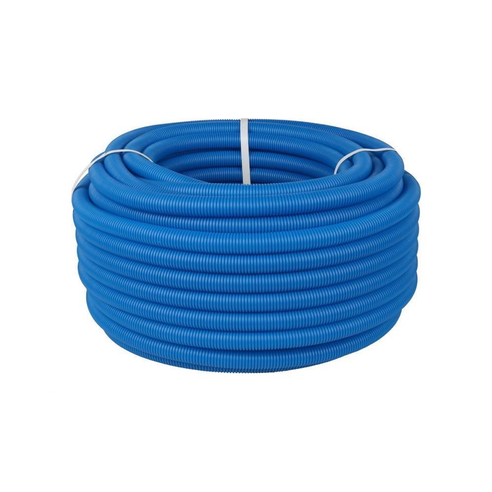 Труба гофрированная ПНД VARMEGA 32 мм для труб 25 мм синяя VM58003