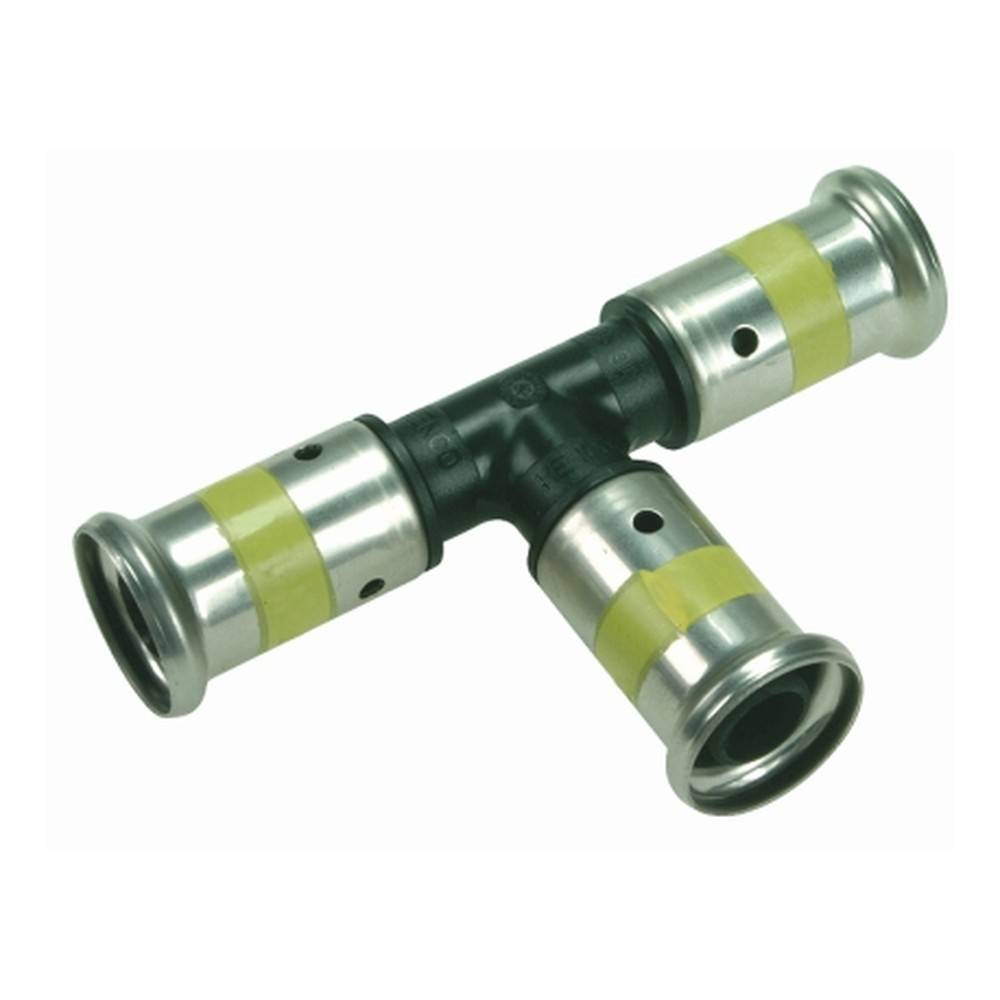 Тройник равнопроходный Henco PVDF пресс для газа 16x16x16 мм 1647384