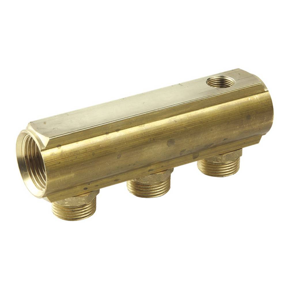 Коллектор латунный HENCO 1 x 2х3/4 НР с отверстием 3/8 дюйма 1646903