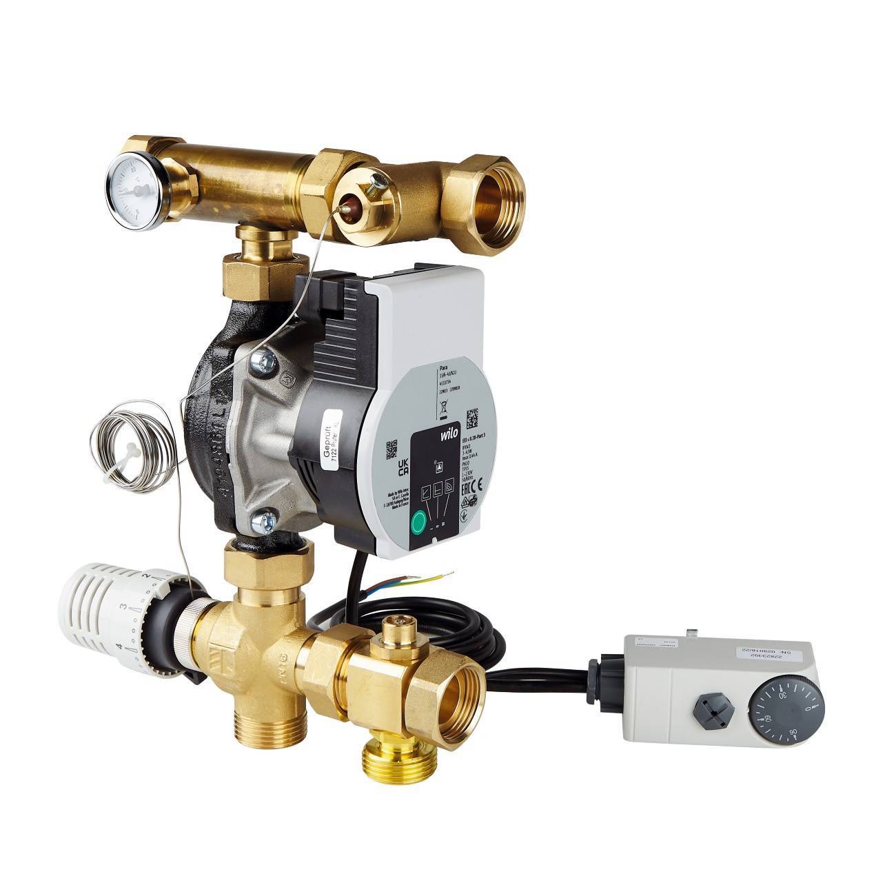 Узел смесительный HENCO с термостатическим клапаном и насосом 1 F UFH-PGKTA