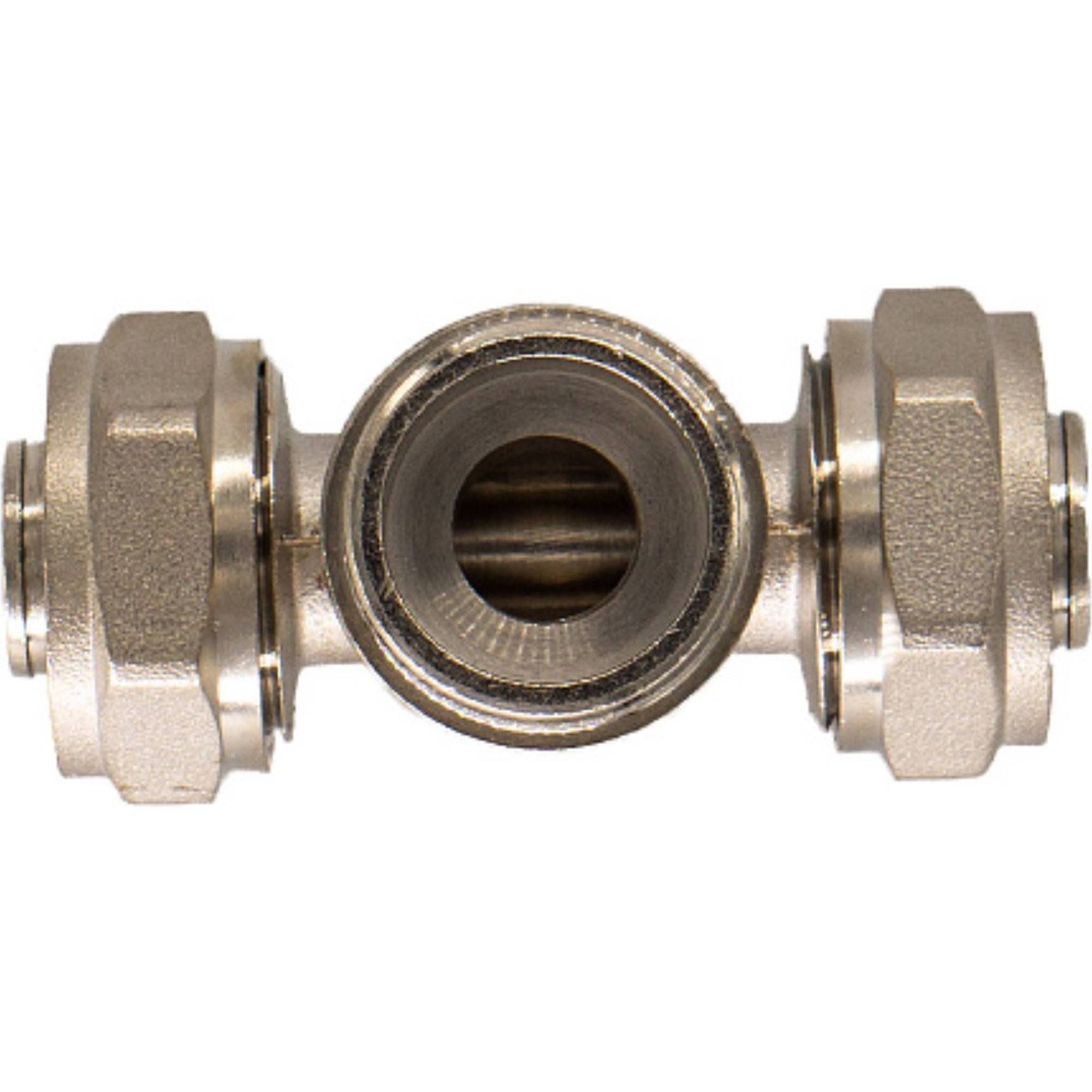 Тройник обжимной CTM для металлопластиковых труб 16х1/2х16 НР CTM01612