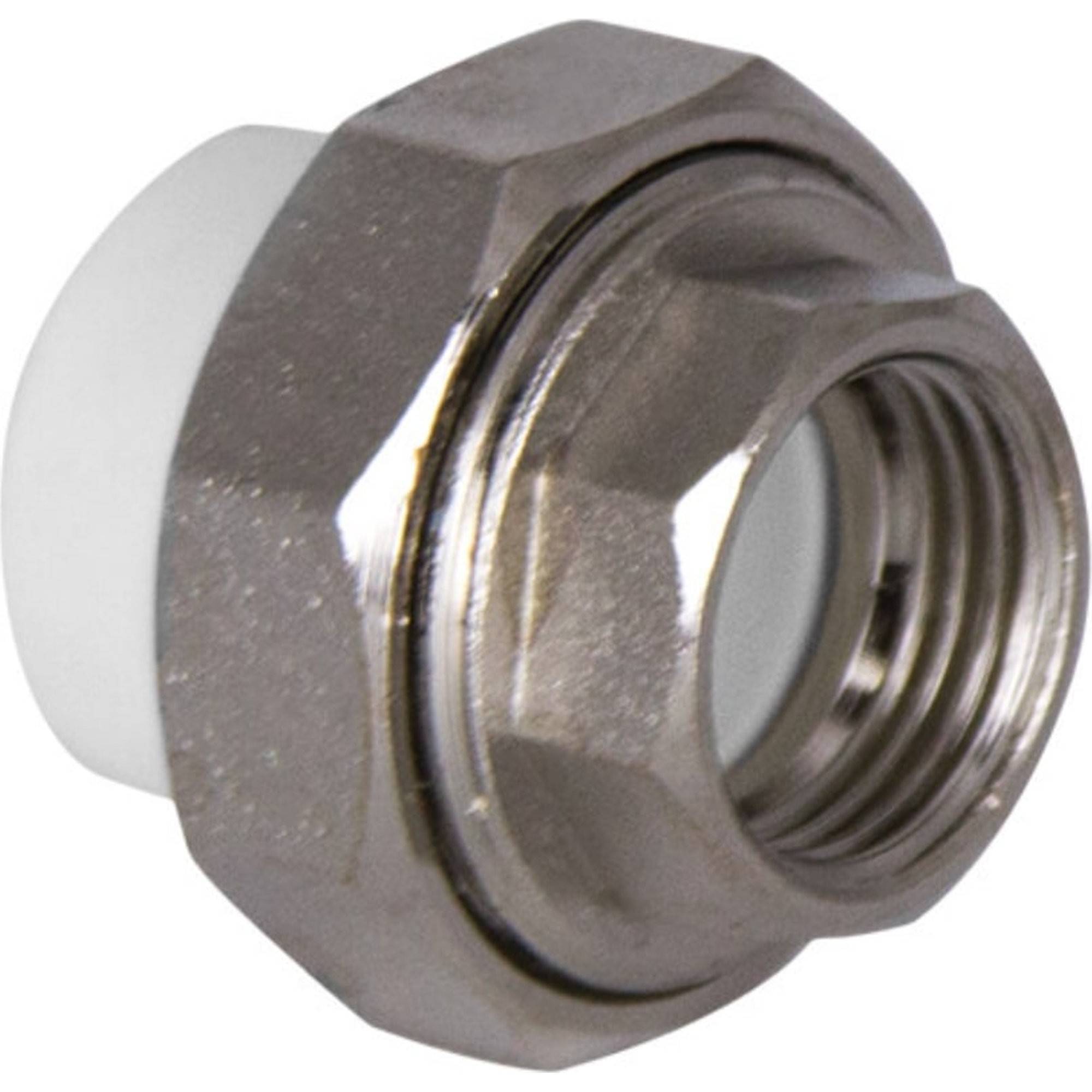 Муфта комбинированная разъемная TEBO PP-R 25x3/4 ВР евроконус белая 030021805