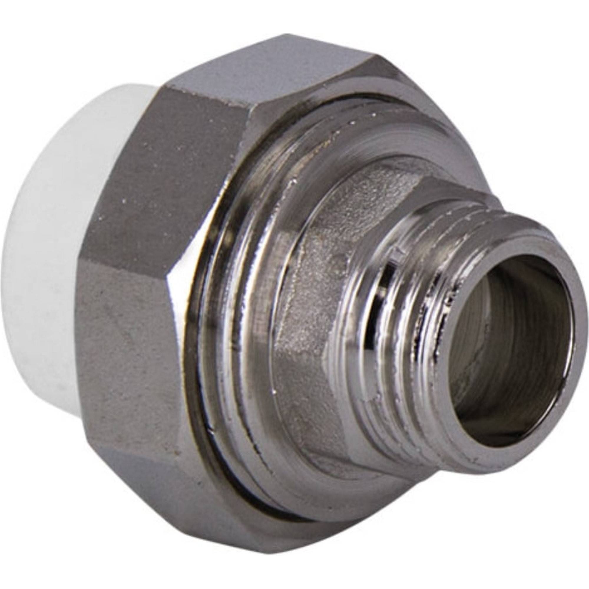 Муфта комбинированная разъемная TEBO PP-R 25x3/4 НР евроконус белая 030021905