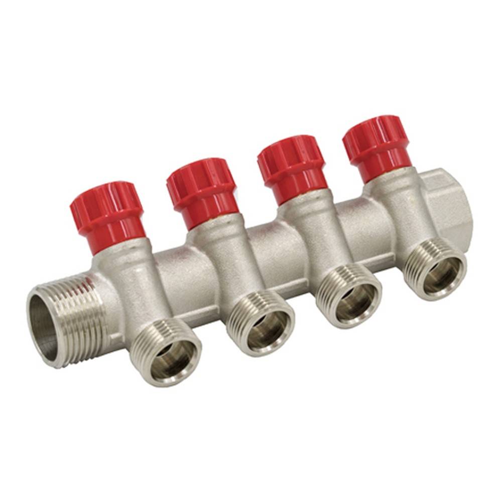 Коллектор с регулирующими вентилями VIEIR 1x3/4 4 выхода VR904