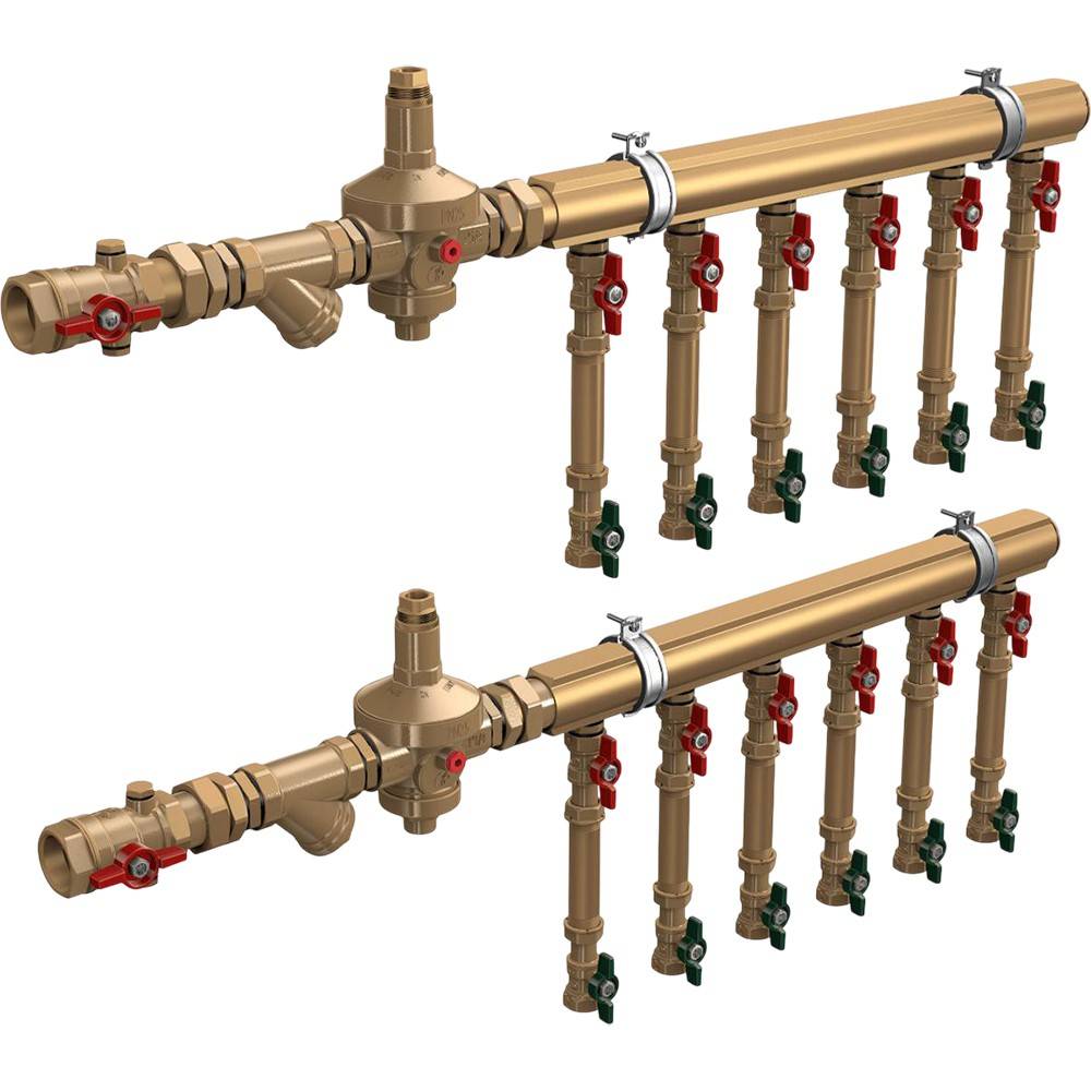 Узел коллекторный для водоснабжения этажный Giacomini 1 1/4 x 3/4 на 6 зон GE550Y256