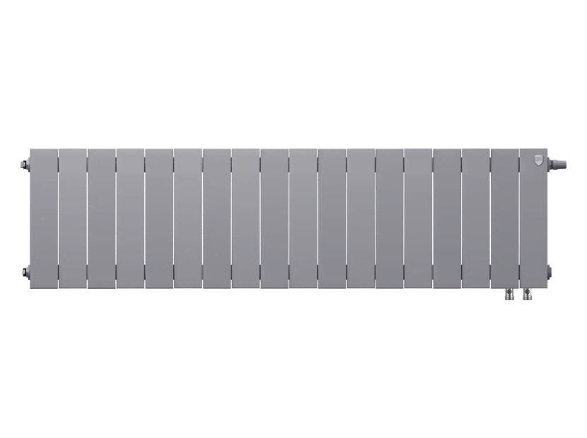 Радиатор биметаллический Royal Thermo PianoForte 300 Silver Satin 18 секций нижнее подключение НС-1346082 RAL 9006