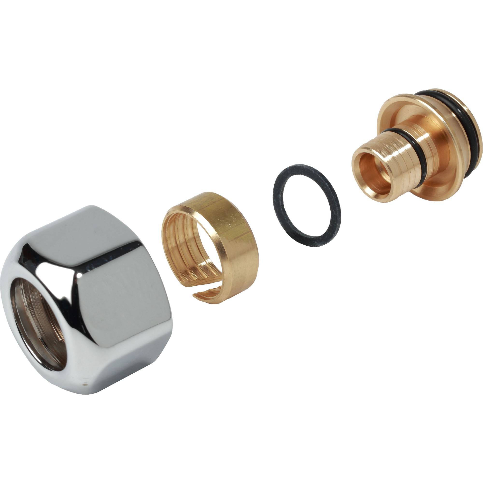 Адаптер хромированный Giacomini T179 16 x (16 x 2) для полимерных труб T179MX009