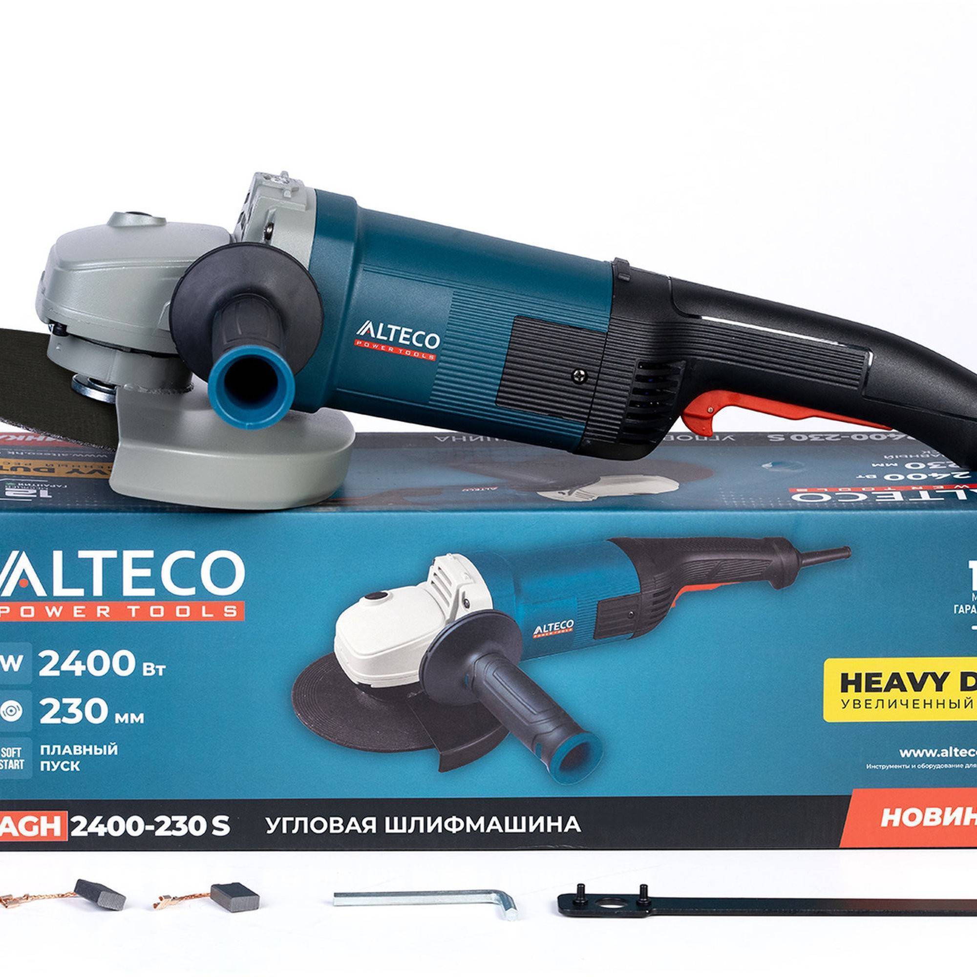 Угловая шлифмашина ALTECO AGH 2400-230 S HEAVY DUTY 2400 Вт 230 мм AGH 2400-230 S