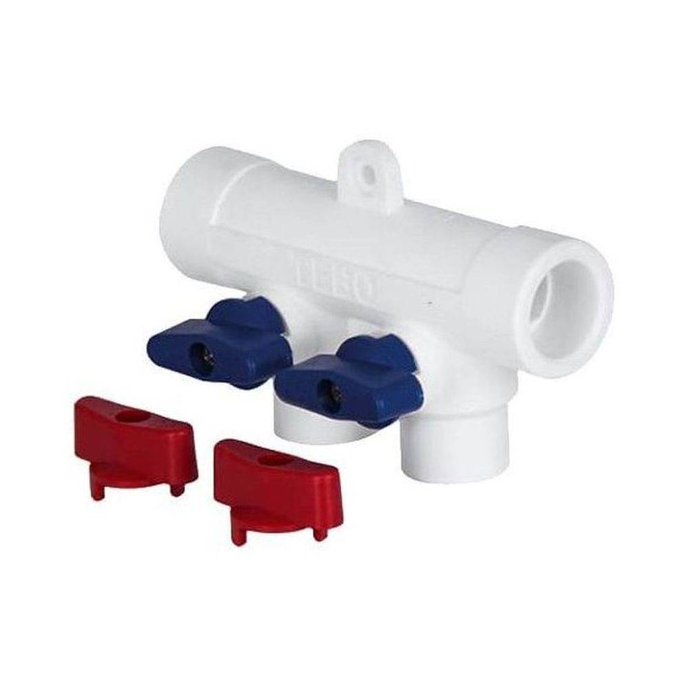 Коллектор полипропиленовый TEBO PP-R 40x20 мм 2 выхода универсальный 030091271