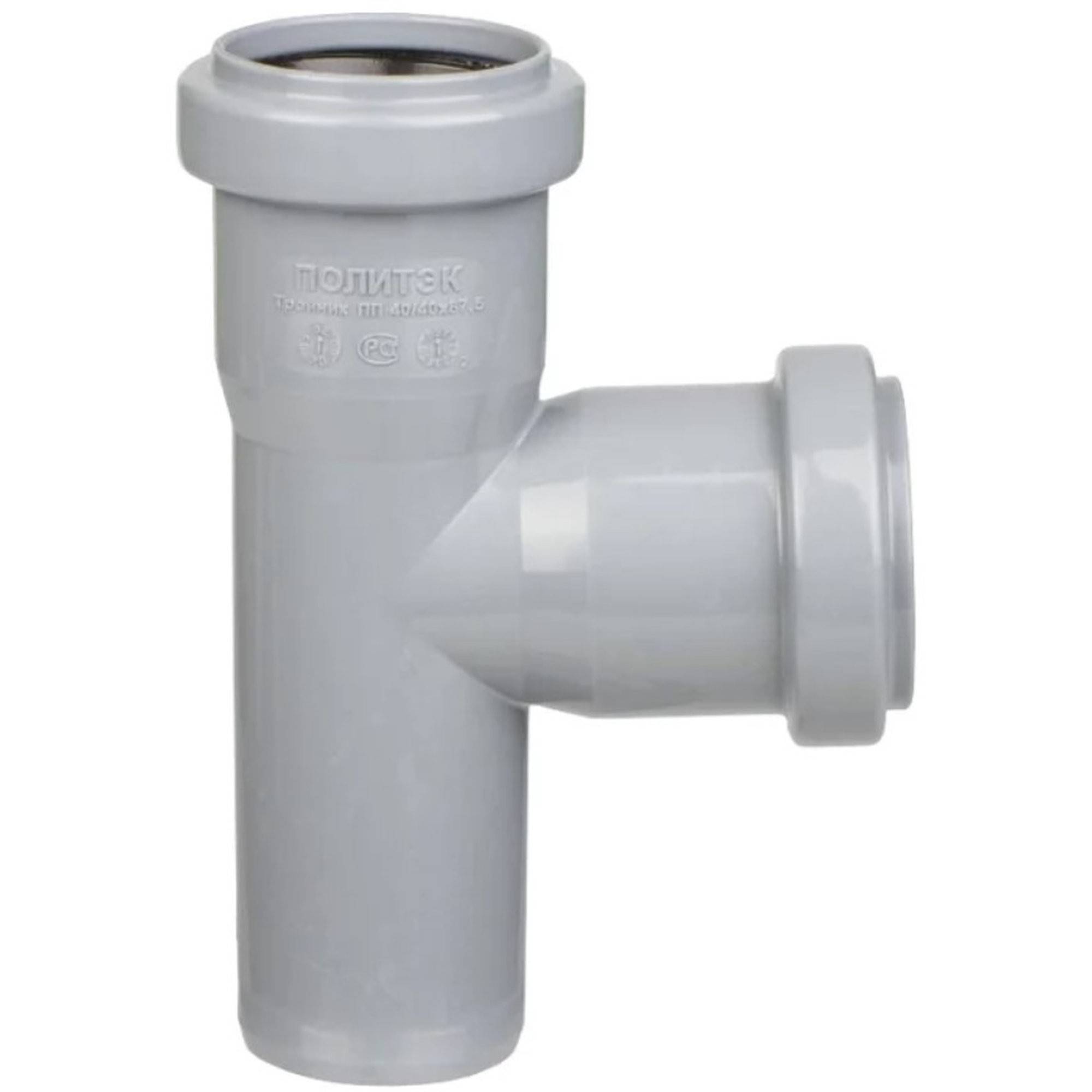 Тройник канализационный Политэк 40х40 мм 87.5° 1306905