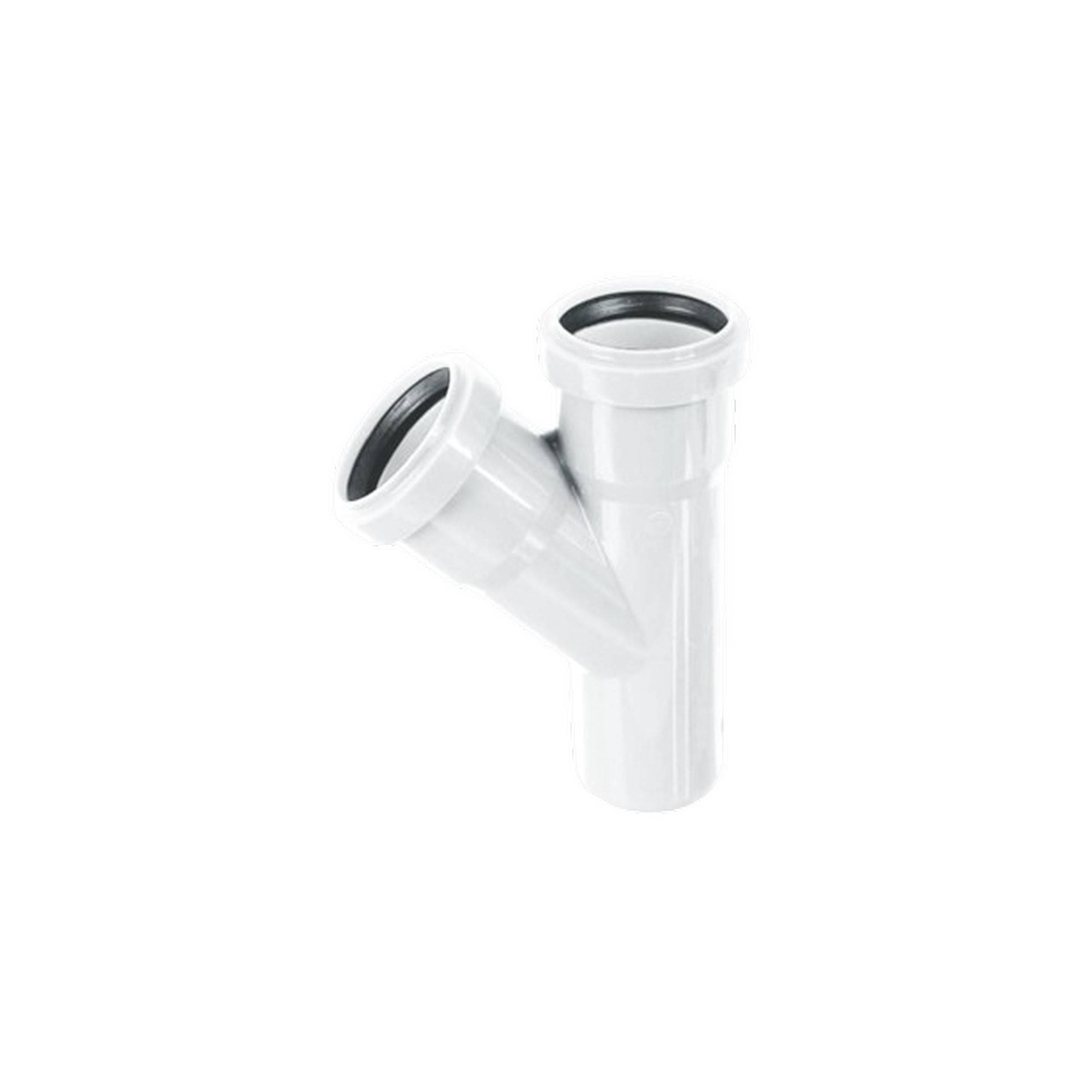 Тройник внутренней канализации ХЕМКОР ШУМЭКС 110х50 мм 45° НС-1455391