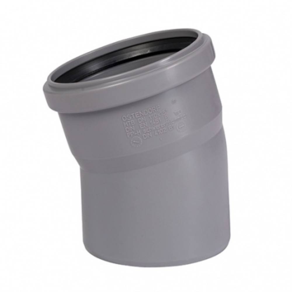 Отвод канализационный Ostendorf HT 110x15° 115100