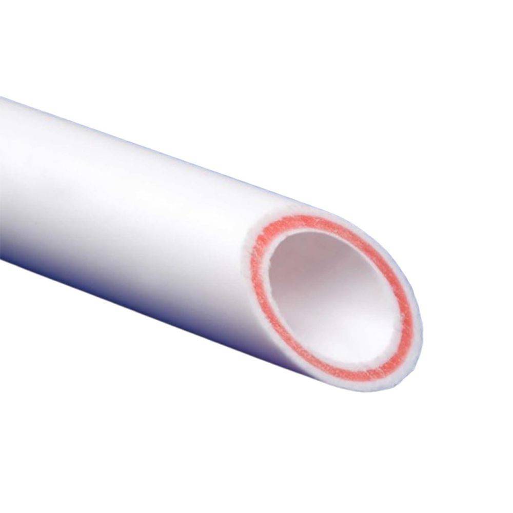 Труба полипропиленовая MeerPlast 25x3.5 мм PN20 SDR7.4 армированная стекловолокном белая 1591917