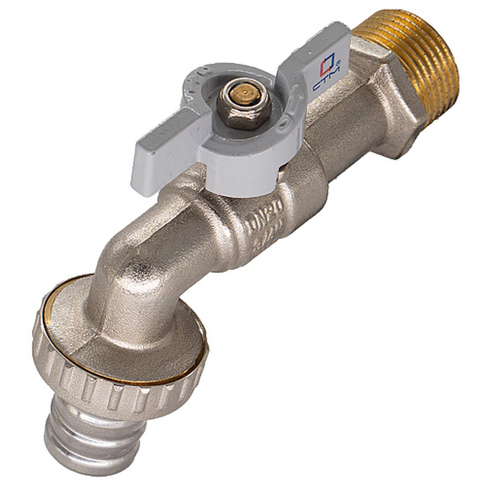 Кран шаровой водоразборный CTM СТАНДАРТ 1/2 дюйма бабочка CWBB0012