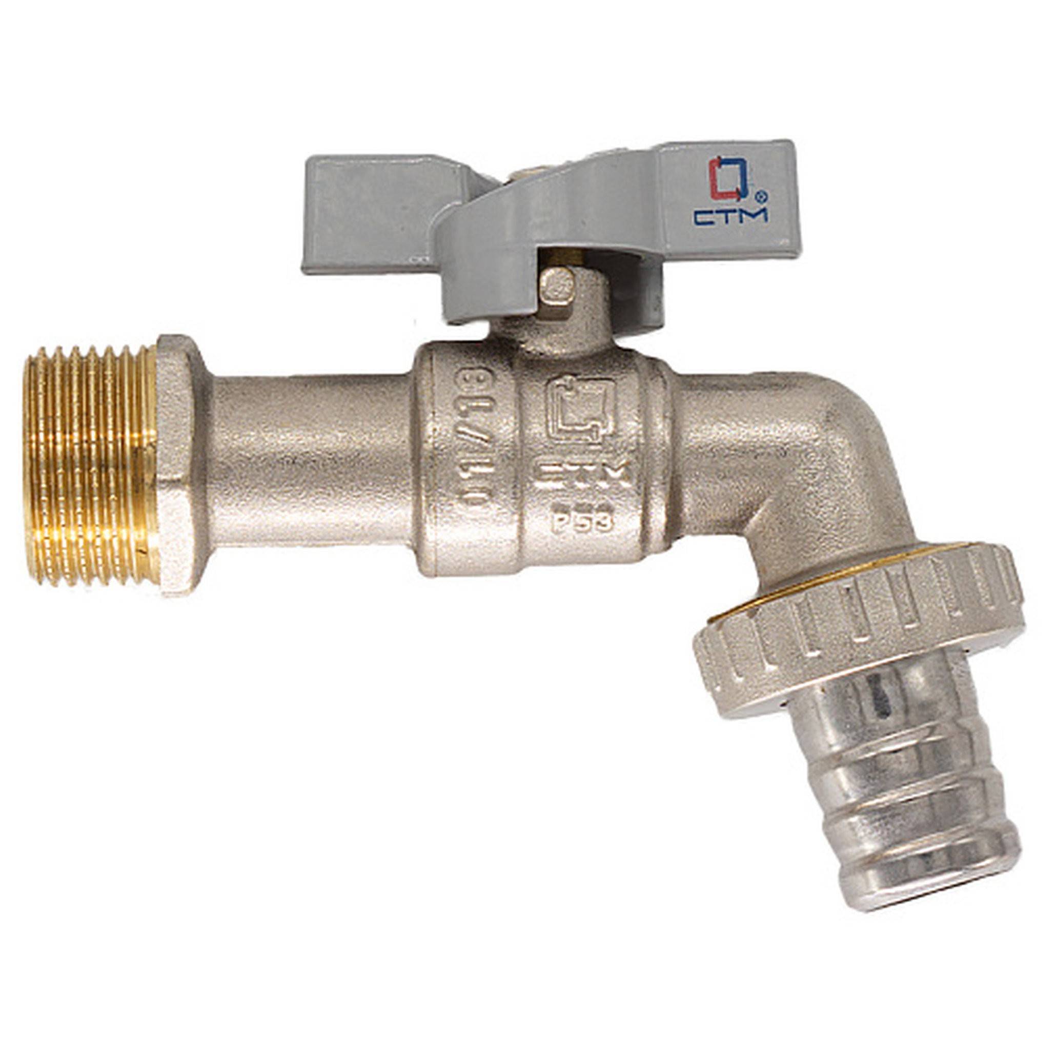 Кран шаровой водоразборный CTM СТАНДАРТ 1/2 дюйма бабочка CWBB0012