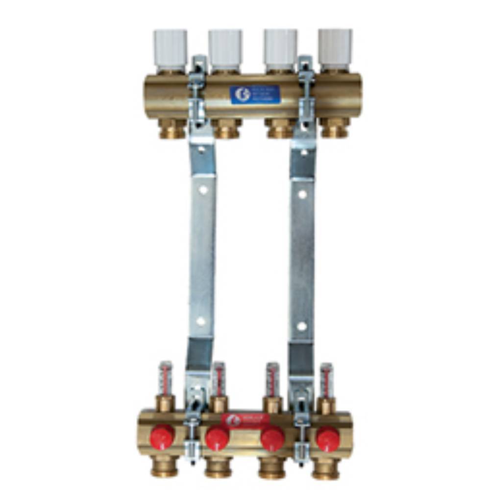 Комплект коллекторного узла Giacomini 1 x 3/4E на 3 выхода R553KY063