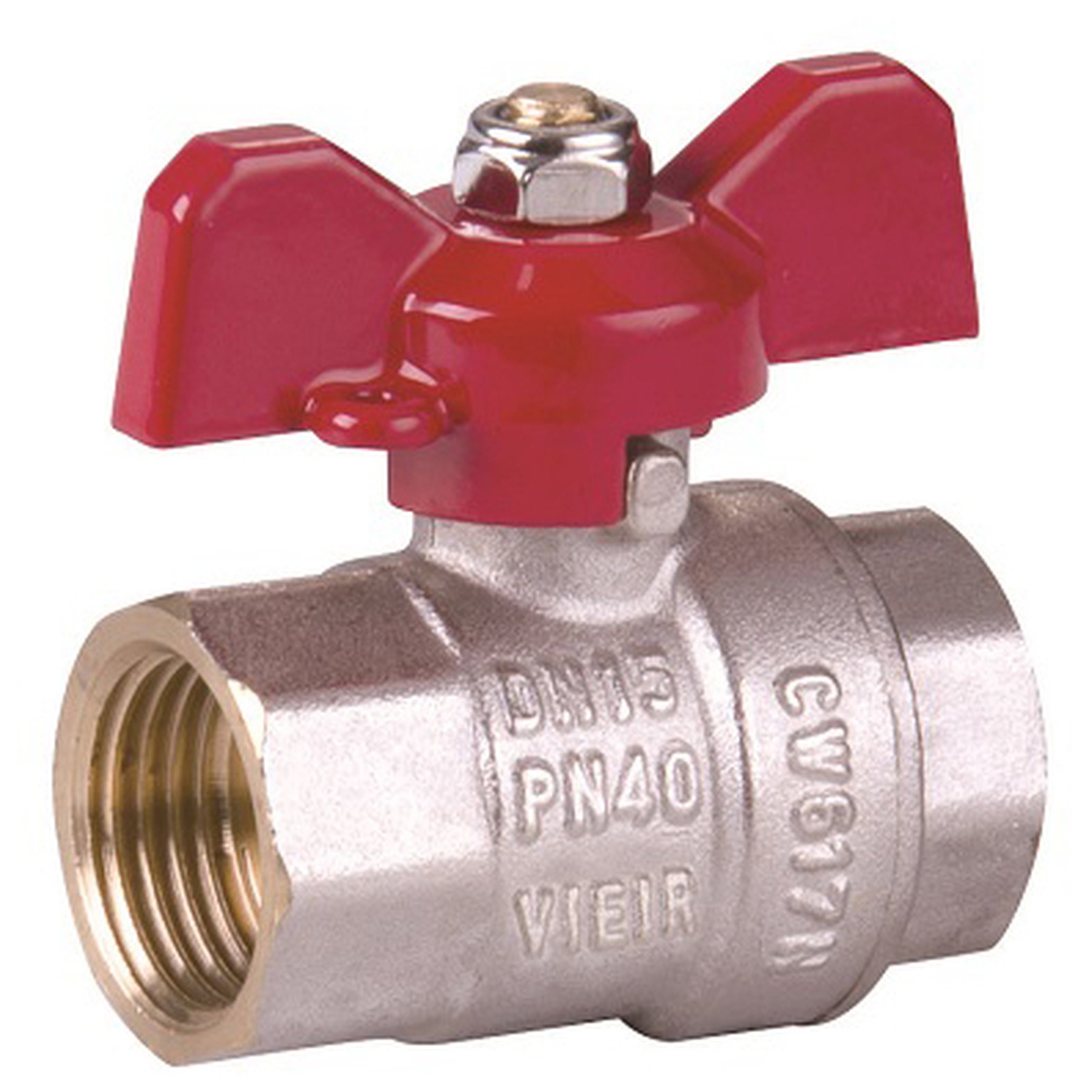 Кран шаровой ViEiR 1/2 ВВ бабочка VR201-01