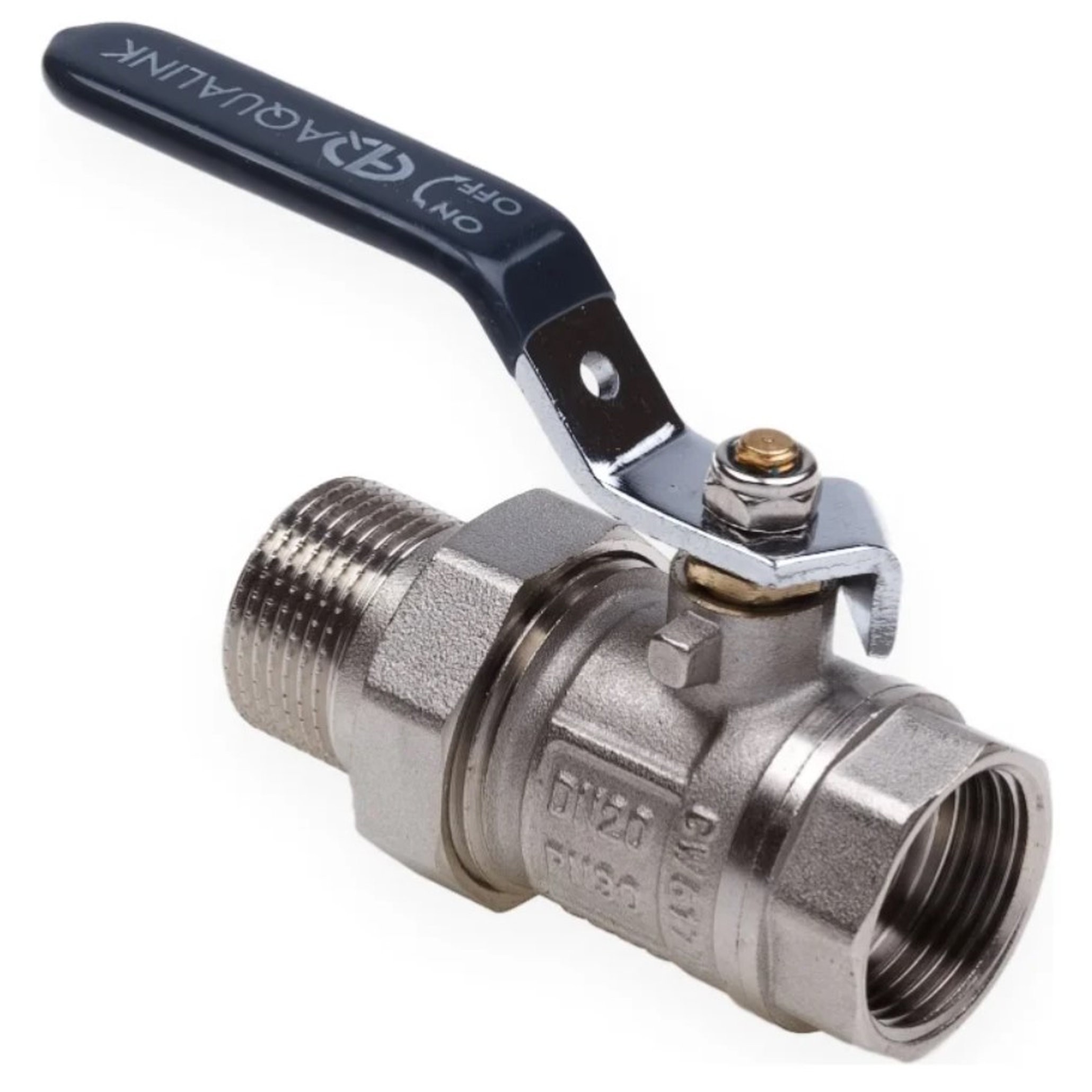 Кран шаровой AQUALINK со сгоном прямой ВН 3/4 ручка 1593724