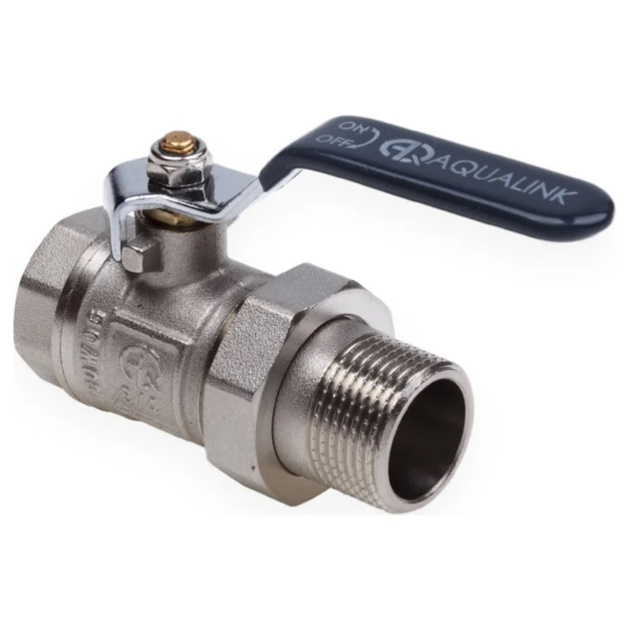 Кран шаровой AQUALINK со сгоном прямой ВН 3/4 ручка 1593724