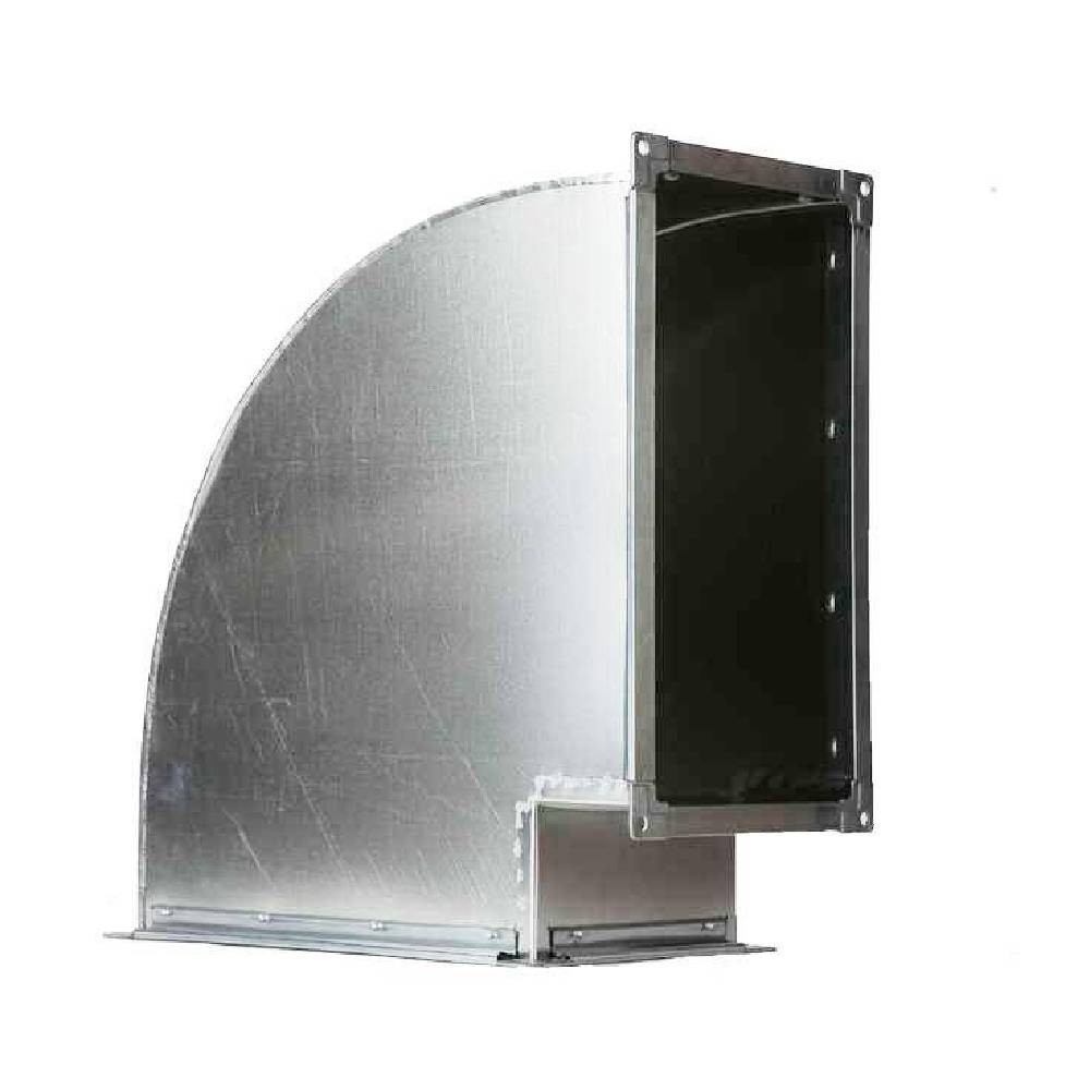 Отвод вентиляционный прямоугольный ЕВРОВЕНТ 90° 300x200 мм оцинкованная сталь 0.7 мм 1737422