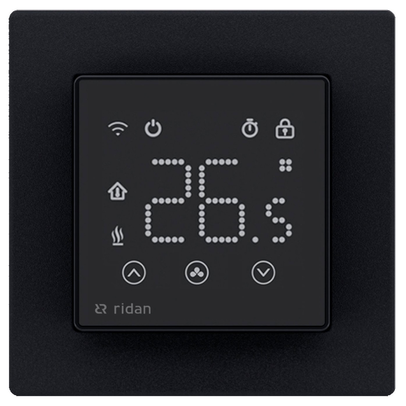 Термостат комнатный Ридан RSmart-SB 230 В Wi-Fi черный 088L1141R