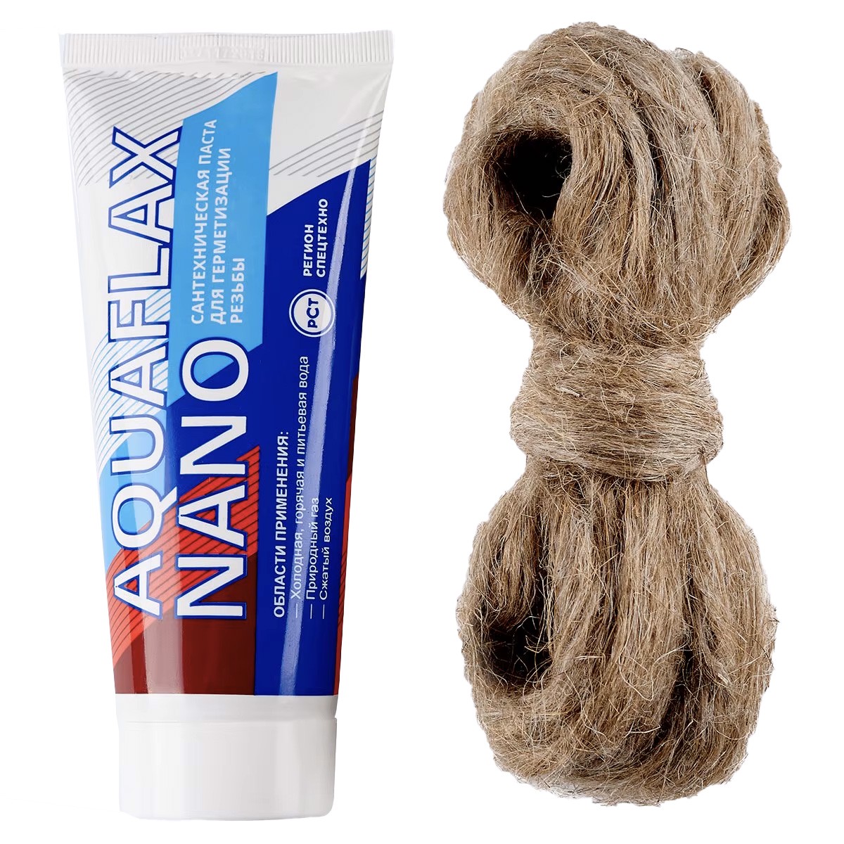 Паста сантехническая Aquaflax Nano 80 г и лен 20 г 61005