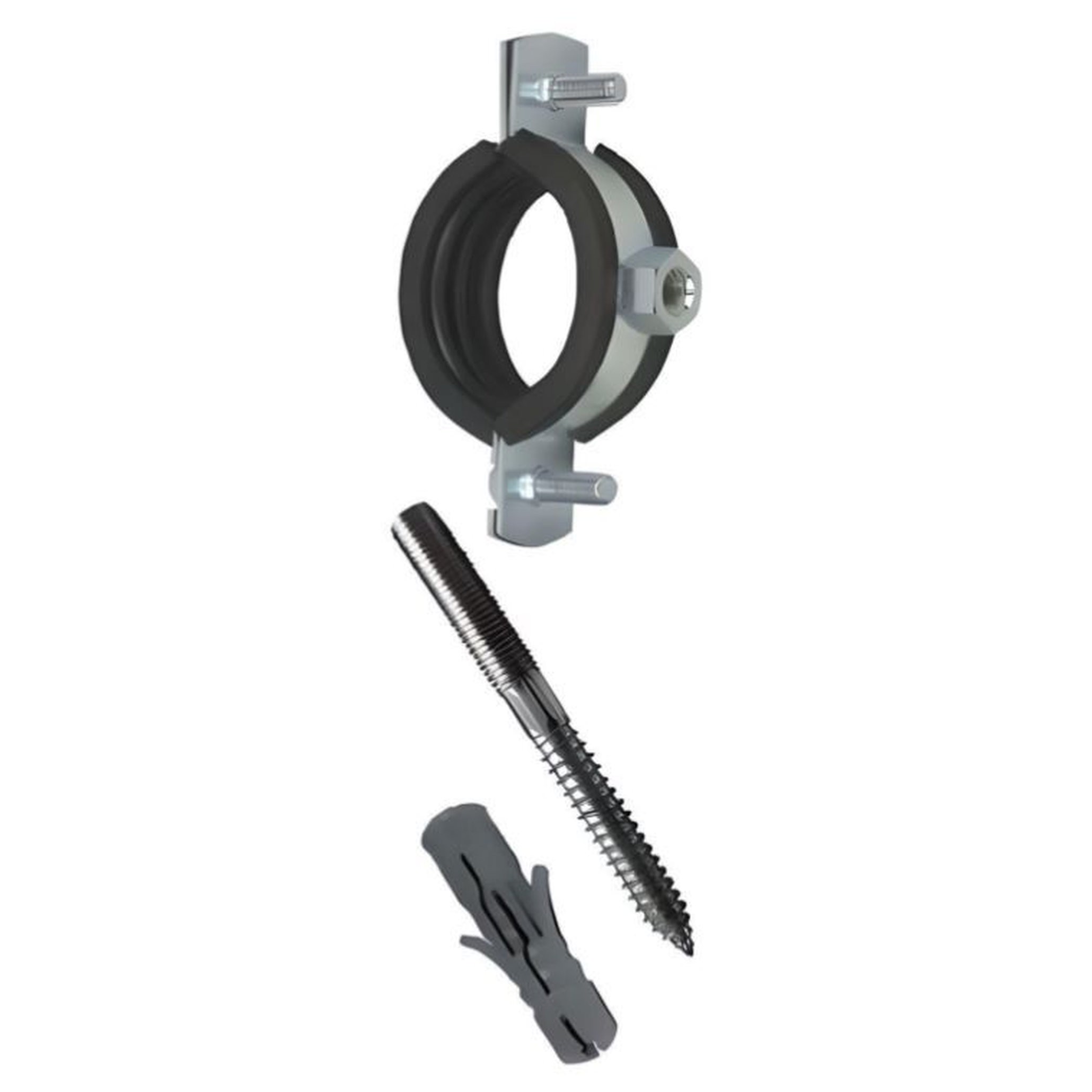 Хомут трубный ViEiR металлический с резиновым профилем 1 32-35 мм GK12