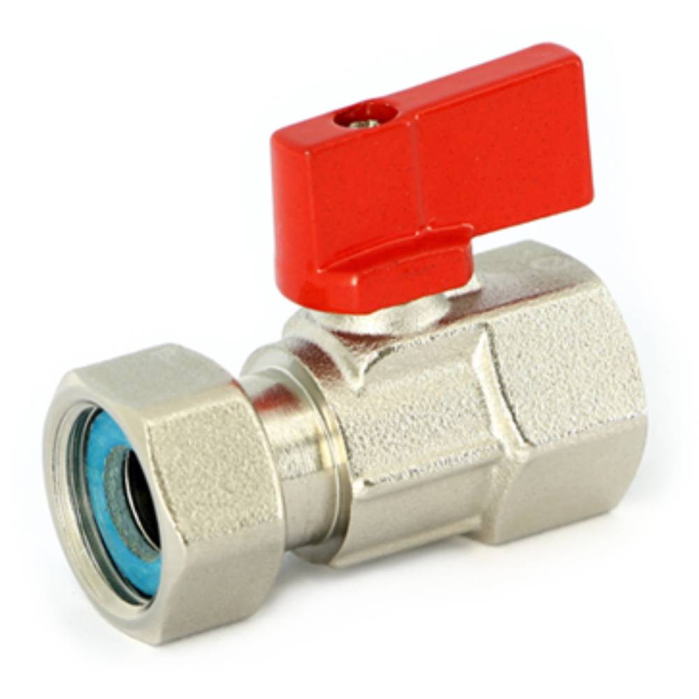 Кран шаровой мини Uni-Fitt 1/2 ВВ с накидной гайкой 1513046