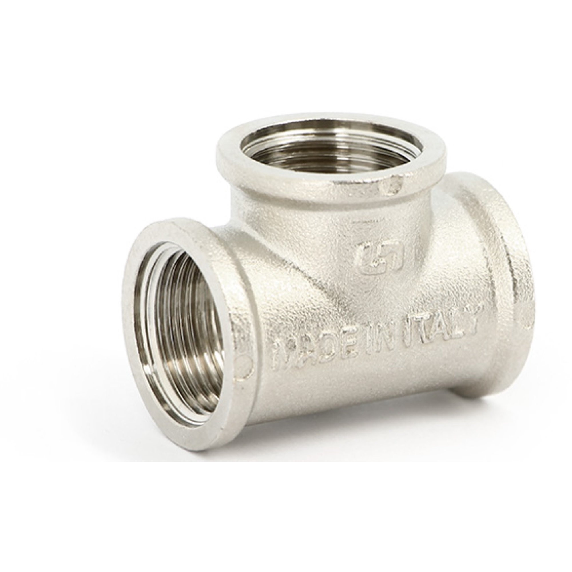 Тройник резьбовой Uni-Fitt 3/4x1/2x3/4 ВВВ никелированный 1513586