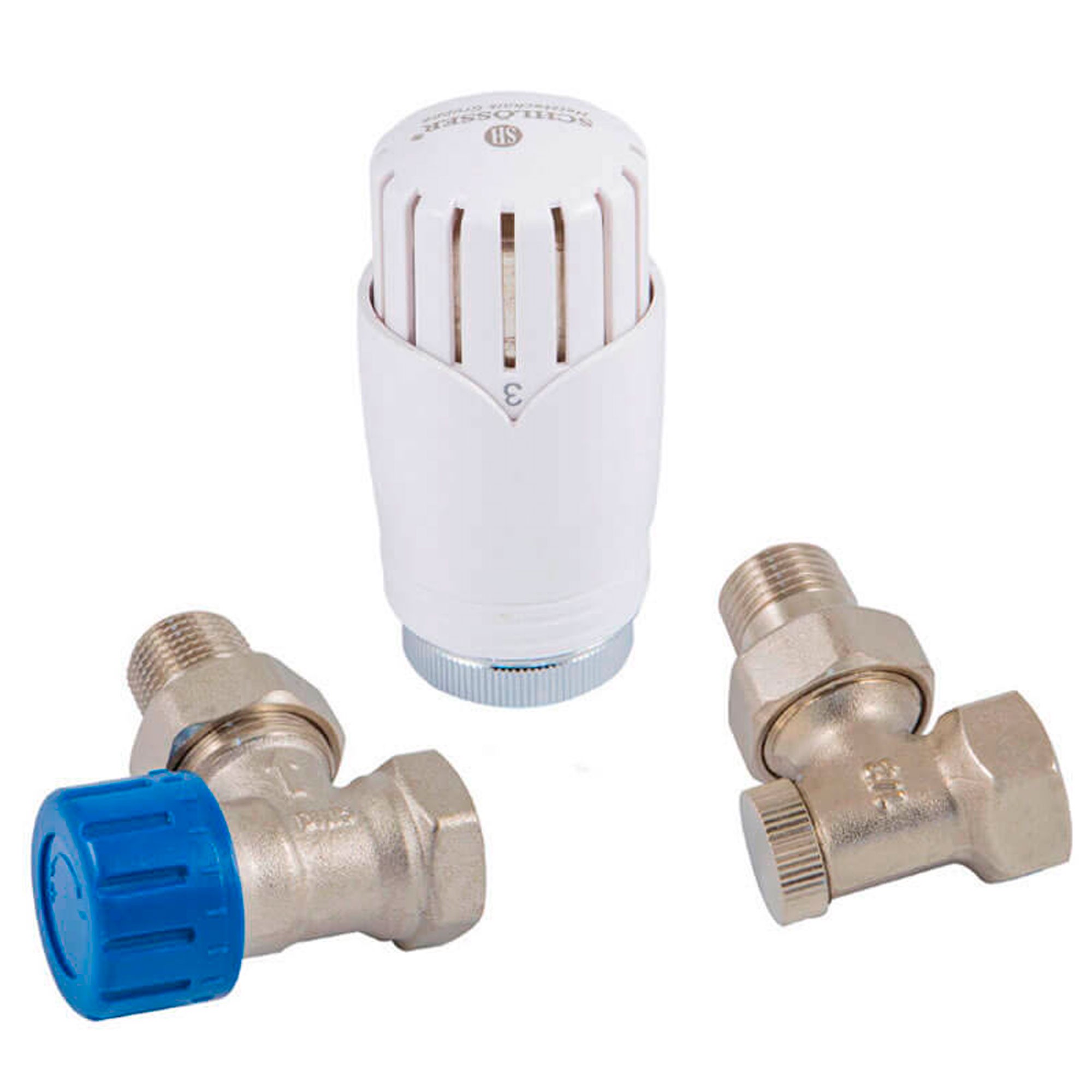 Комплект термостатический Schlosser угловой DN15 1/2x1/2 с термоголовкой 600100001