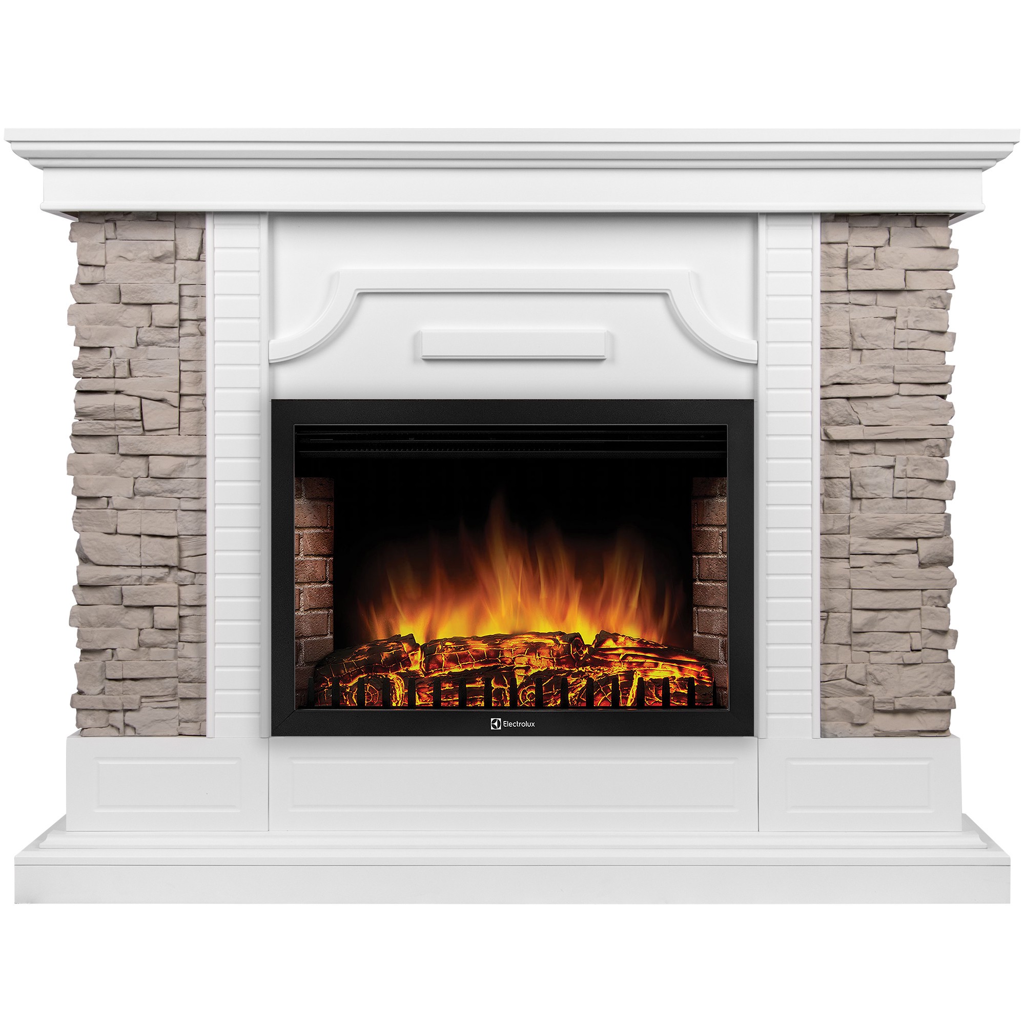 Каминокомплект Electrolux Florida 25 белый серый с очагом EFP/P-2520LS N 1721361