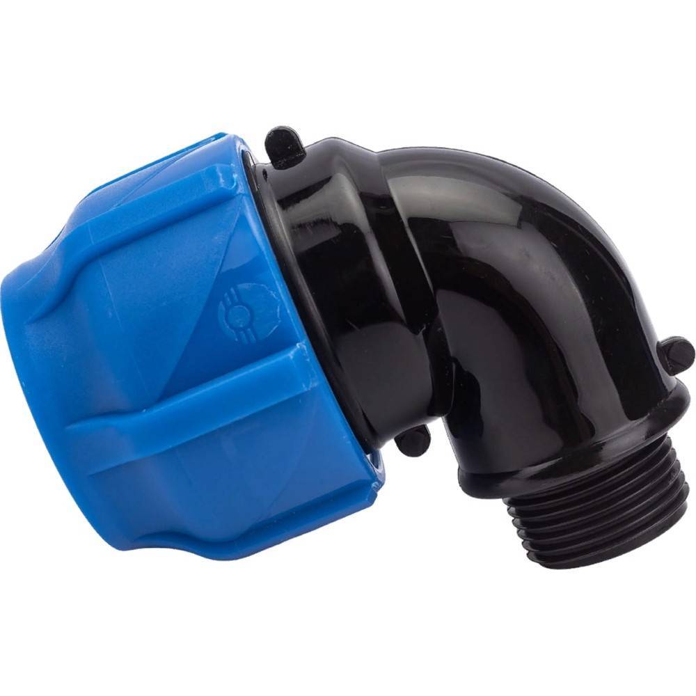 Отвод компрессионный Valfex ПНД с наружной резьбой 32х3/4 1425706