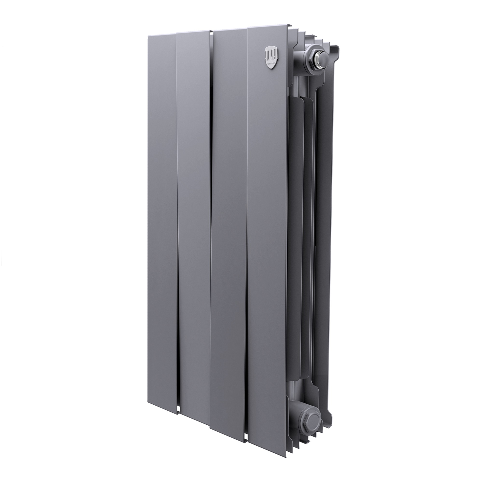 Радиатор биметаллический Royal Thermo PianoForte 500 Серебристый 4 секции боковое подключение 1682375