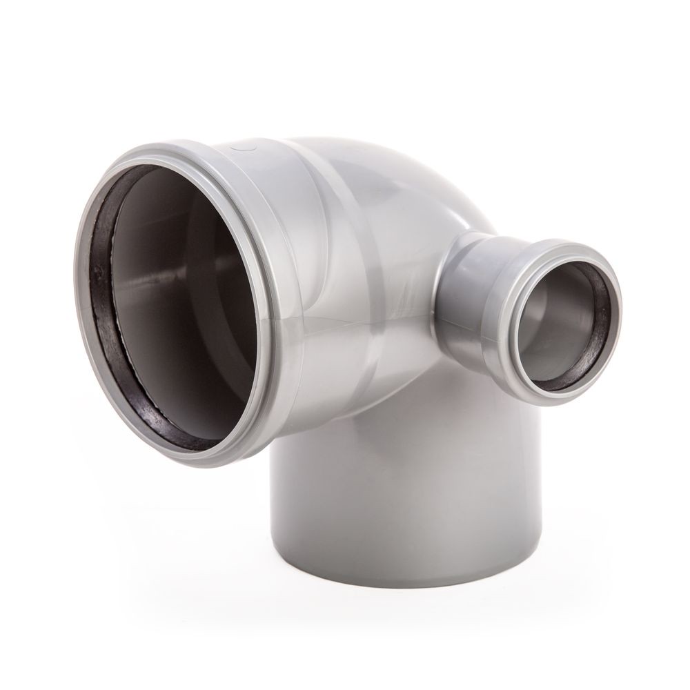 Отвод внутренней канализации Lammin 110х87.5° с правым выходом 50 мм 1641870
