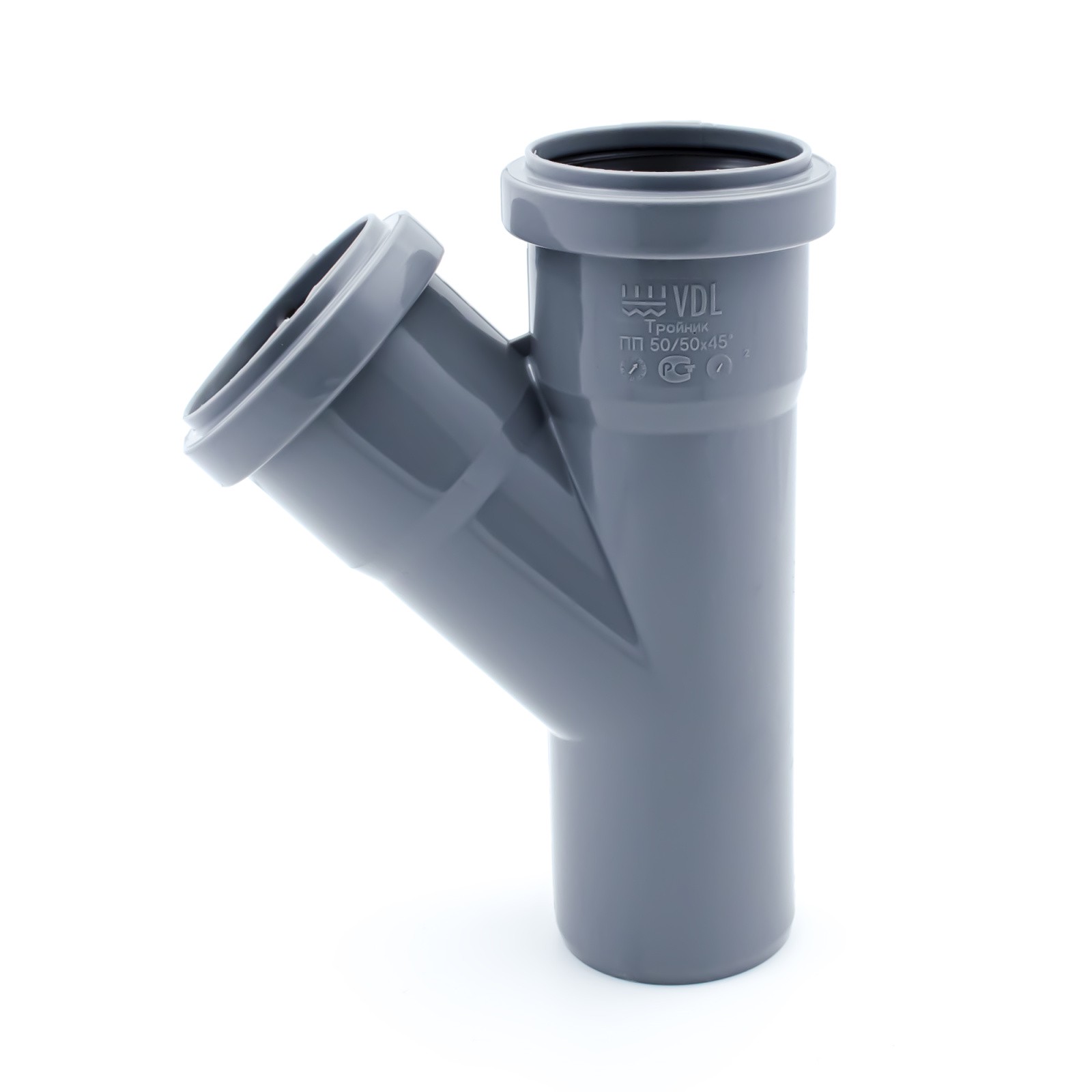 Тройник канализационный VDL внутренний 110 мм 45° 1737499