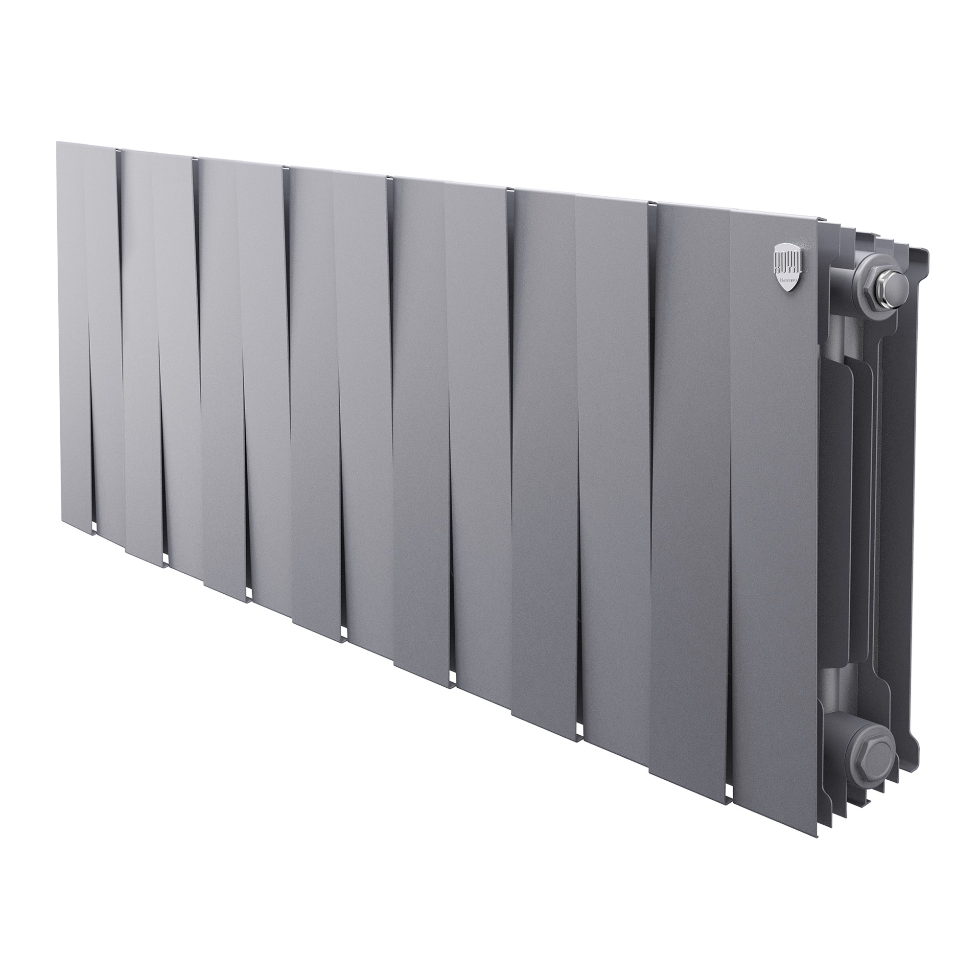 Радиатор биметаллический Royal Thermo PianoForte 300 14 секций боковое подключение серебристый 1682342