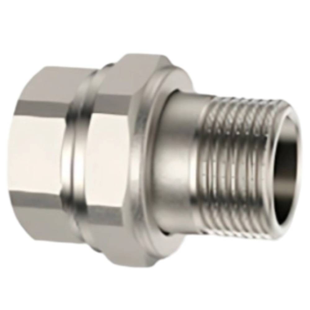 Соединение разъемное Varmega ВР-НР 3/4 с плоским уплотнением никелированное VM11102