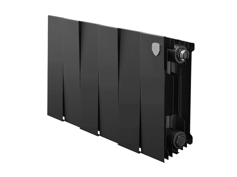 Радиатор биметаллический Royal Thermo PianoForte 200 Noir Sable 6 секций боковое подключение НС-1346015