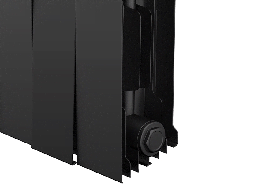 Радиатор биметаллический Royal Thermo PianoForte 200 Noir Sable 6 секций боковое подключение НС-1346015