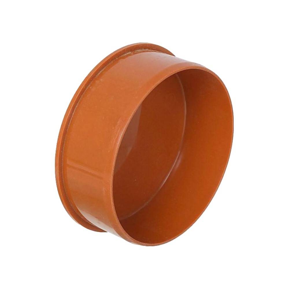 Заглушка для наружной канализации VALFEX 110 мм PP-H рыжая 30108110