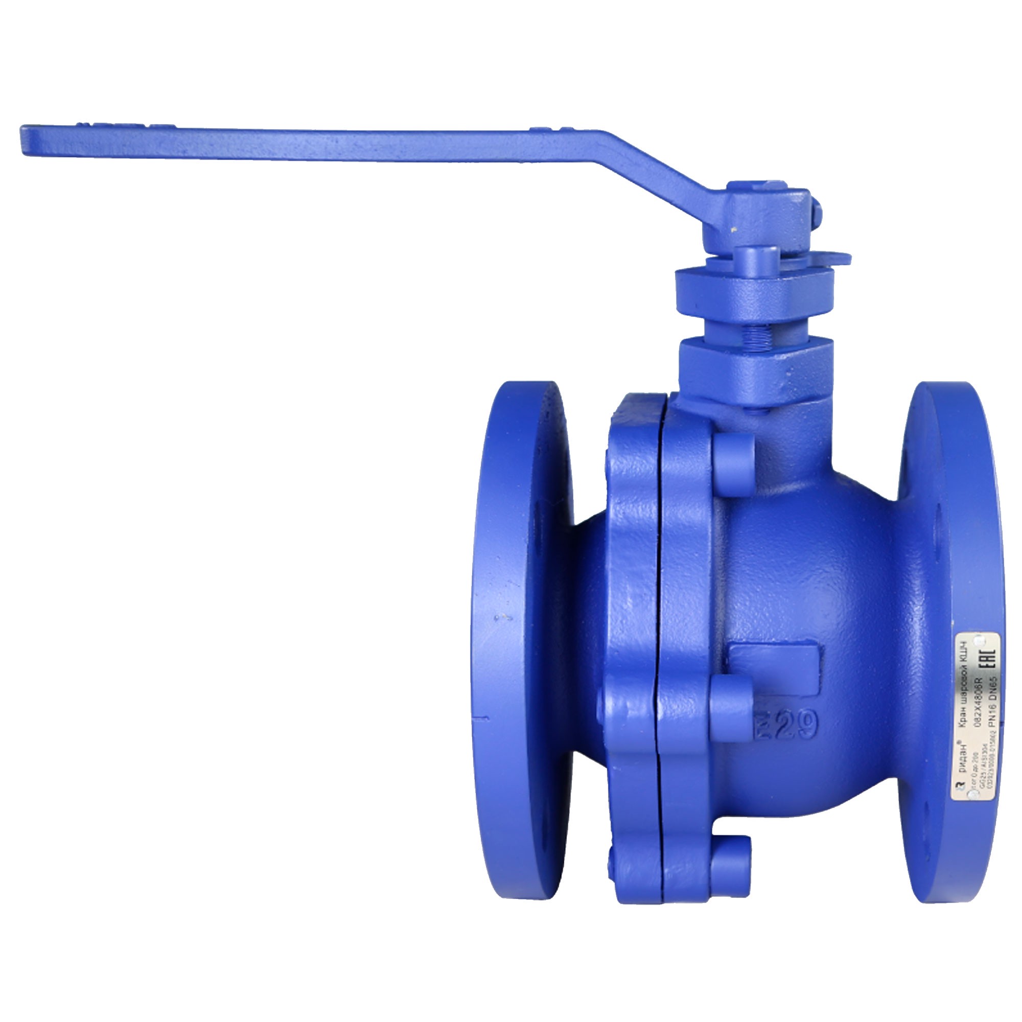 Кран шаровой чугунный фланцевый Ридан КШЧ DN32 PN16 полнопроходной 065B7504R