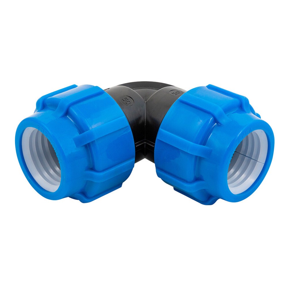 Отвод компрессионный ТПК-АКВА ПНД 63 мм 90° 50040063