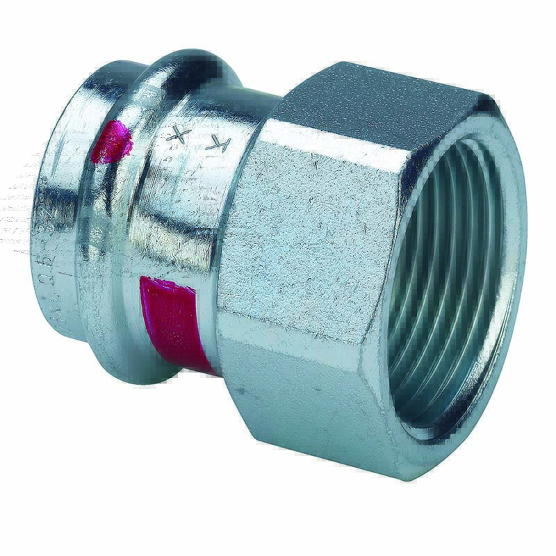 Муфта переходная пресс-В Viega Prestabo 35х3/4 оцинкованная сталь 642198