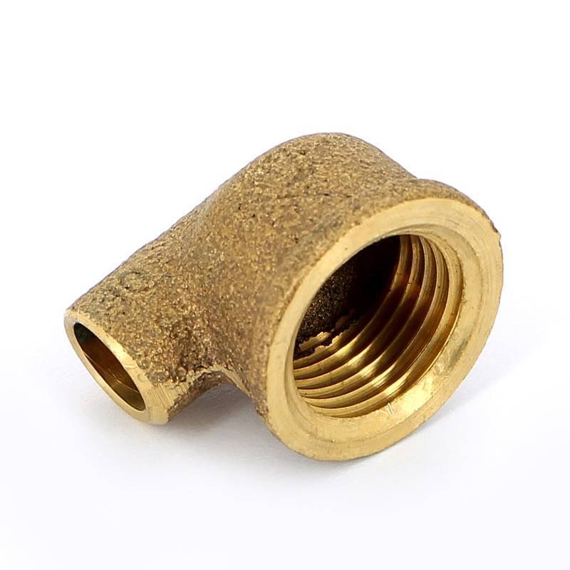 Угол бронзовый 90 градусов под пайку IBP 10 мм х 1/2 ВР 4090G 10x1/2