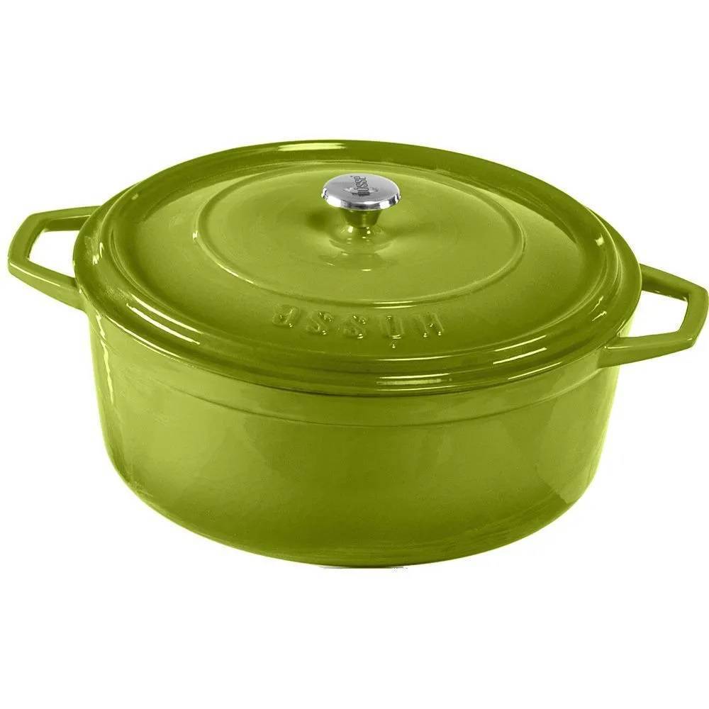 Кастрюля глубокая Hascevher Yeni Derin 28 см зеленая A902828