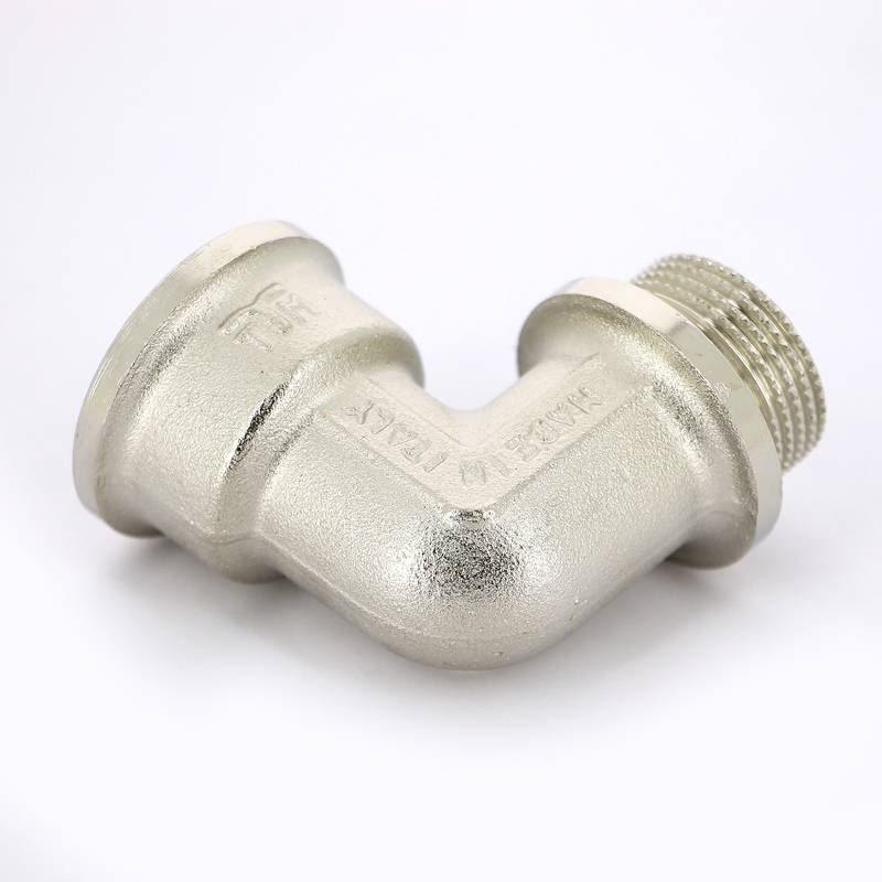 Угольник 90° НВ с упором Tiemme никелированный 1 1500291