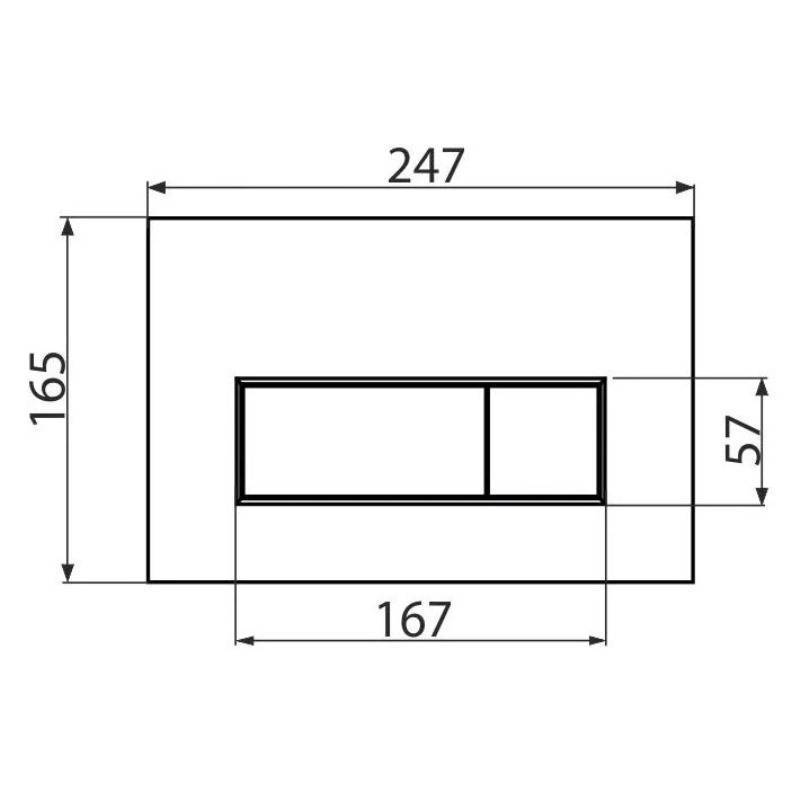 Кнопка смыва Alcaplast M570 белая M570