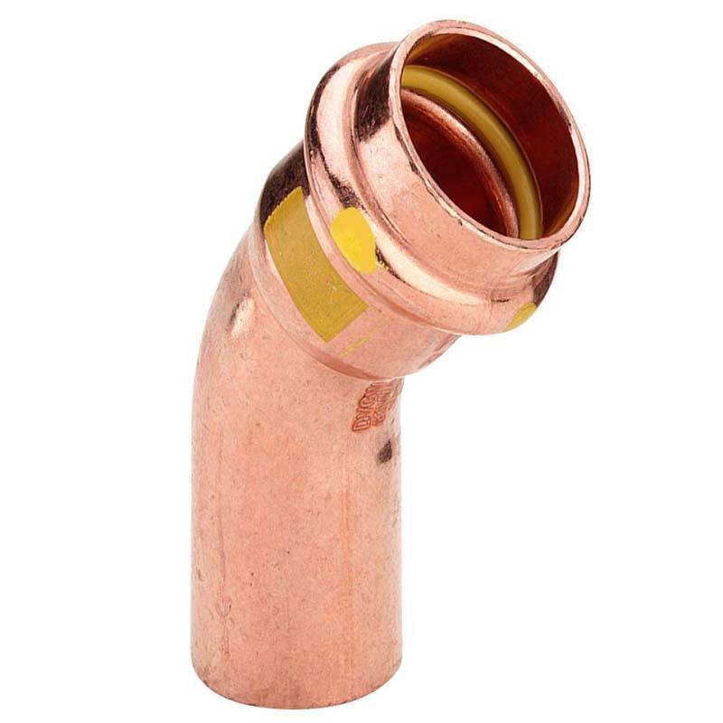 Угол-вставка 45° пресс Viega Profipress G 15 мм медь 345679