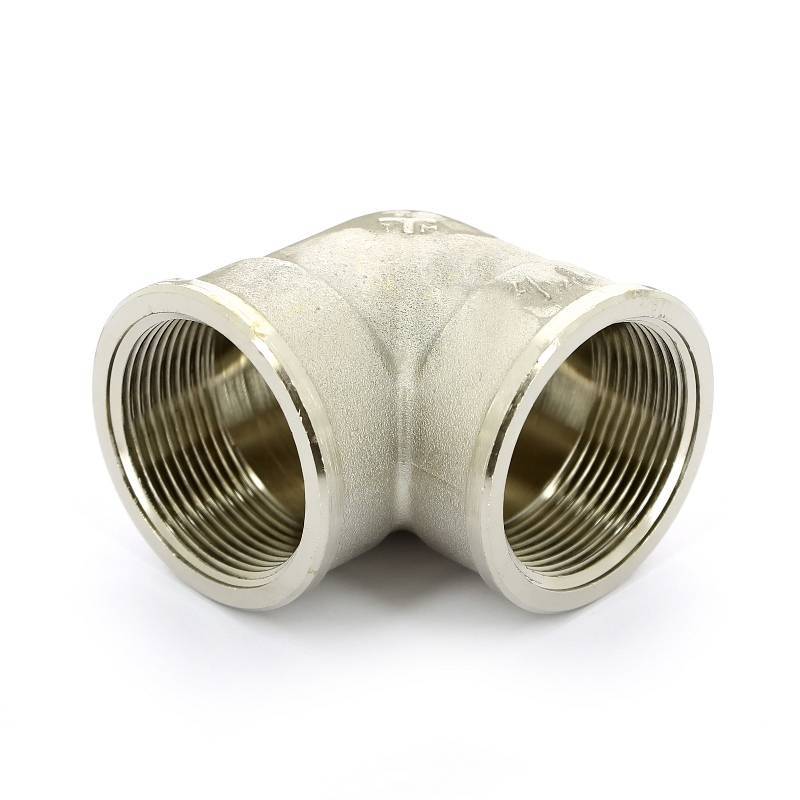 Угольник латунный никелированный Tiemme 1 1/2х1/2 ВР-ВР 1500412